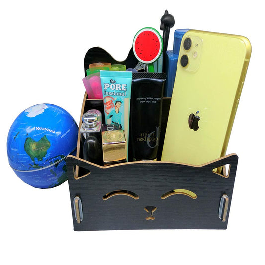 Elegant Folding Pen Organizer for Desk in Black