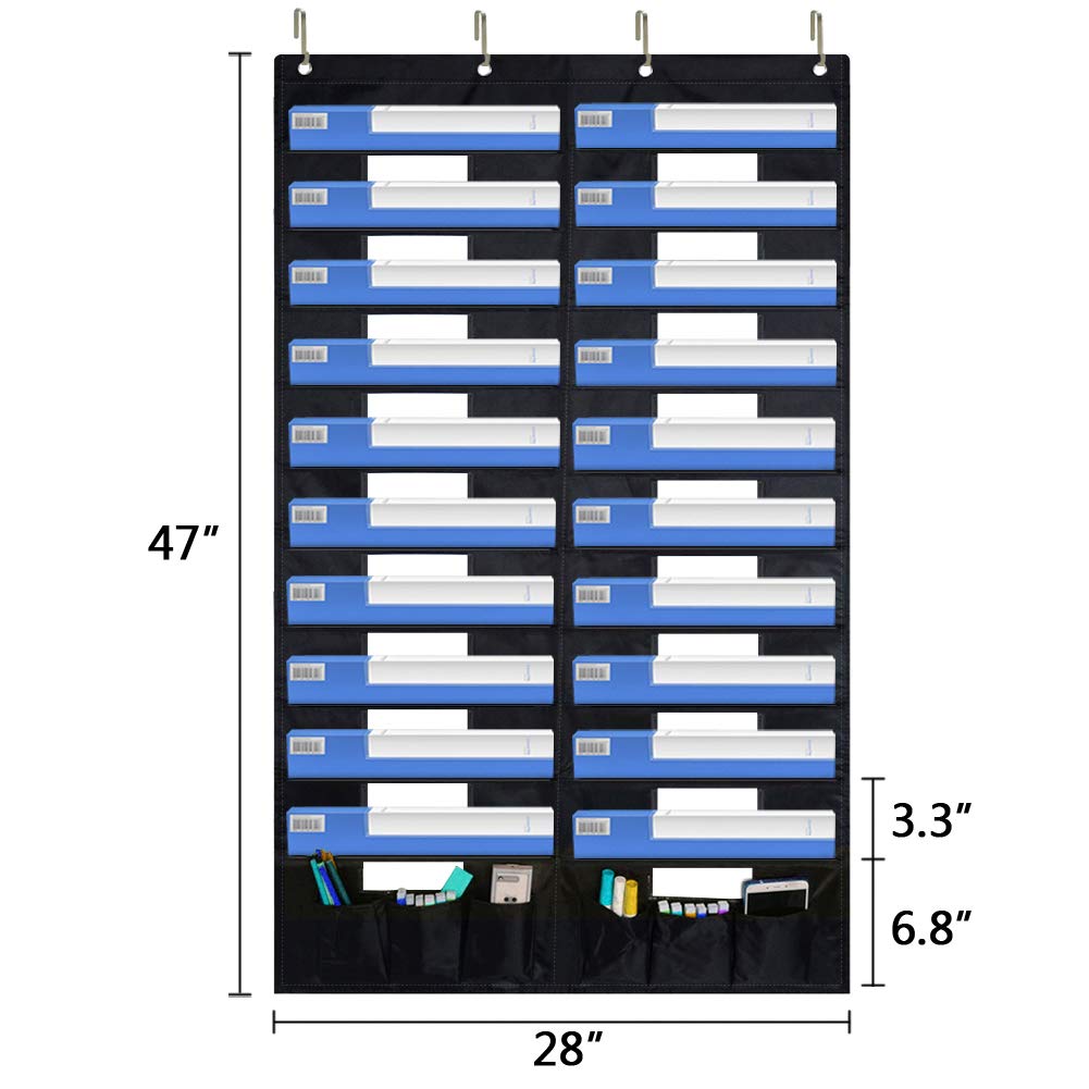 Wall-Mounted File Organizer with 20 Pockets
