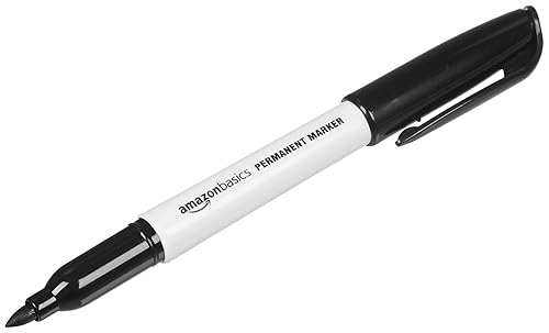 Black fine tip permanent markers, 24-pack