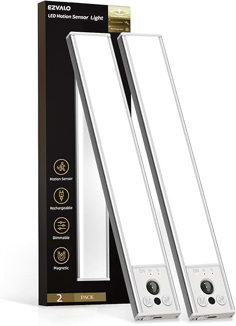 10-inch LED Under Cabinet Lights with Motion Sensor (2 Pack)