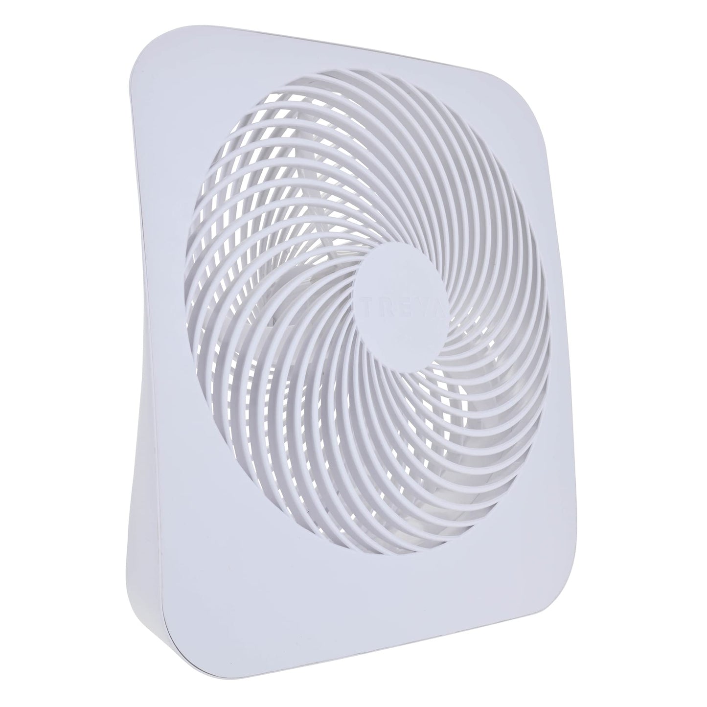 10-Inch Portable Desktop Battery Fan, Powered by Battery and/or AC Adapter - Air Circulating with 2 Cooling Speeds - White