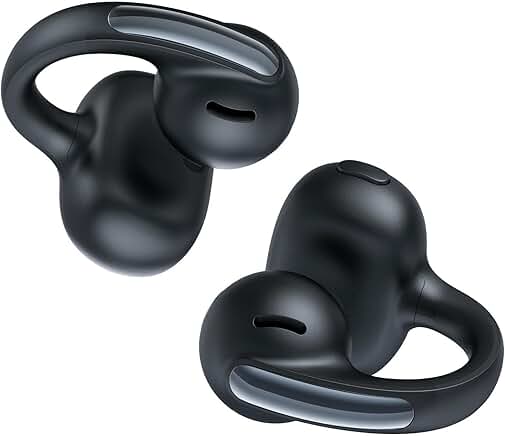 Open Ear Clip-On Earbuds with Noise Cancelling and 40H Playtime