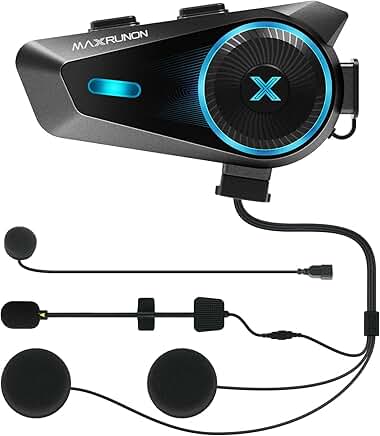 Motorcycle Bluetooth Headset for 4 Riders with Noise Cancellation