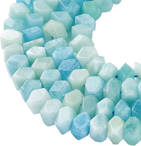 6x11mm Aquamarine Crystal Beads, 25 Pieces, Irregular Cut