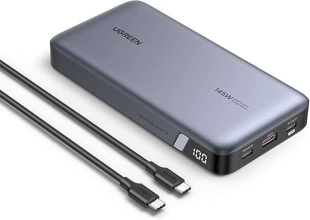 Portable 25,000mAh 145W Power Bank with 3 USB-C Ports