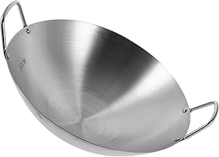 Round Bottom Stainless Steel Wok for Cooking