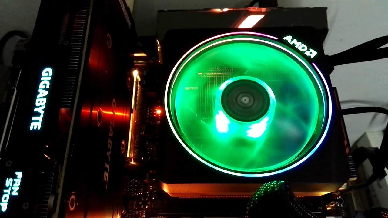 AMD Wraith Prism LED RGB Cooler Fan from Ryzen 7 2700X Processor AM4/AM2/AM3/AM3+ 4-Pin Connector Copper Base/Alum Heat Sink