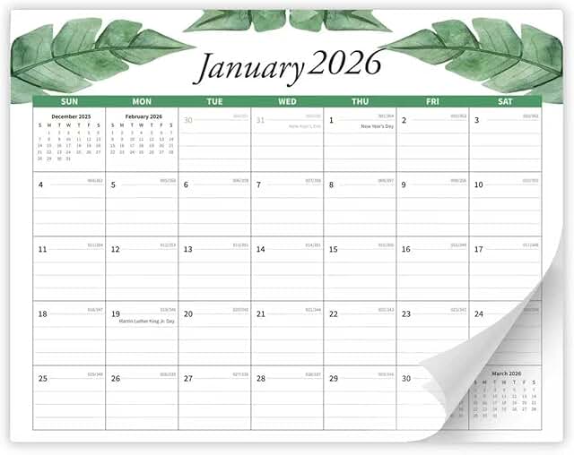 Magnetic 2026 Calendar for Refrigerator, 15"x12"