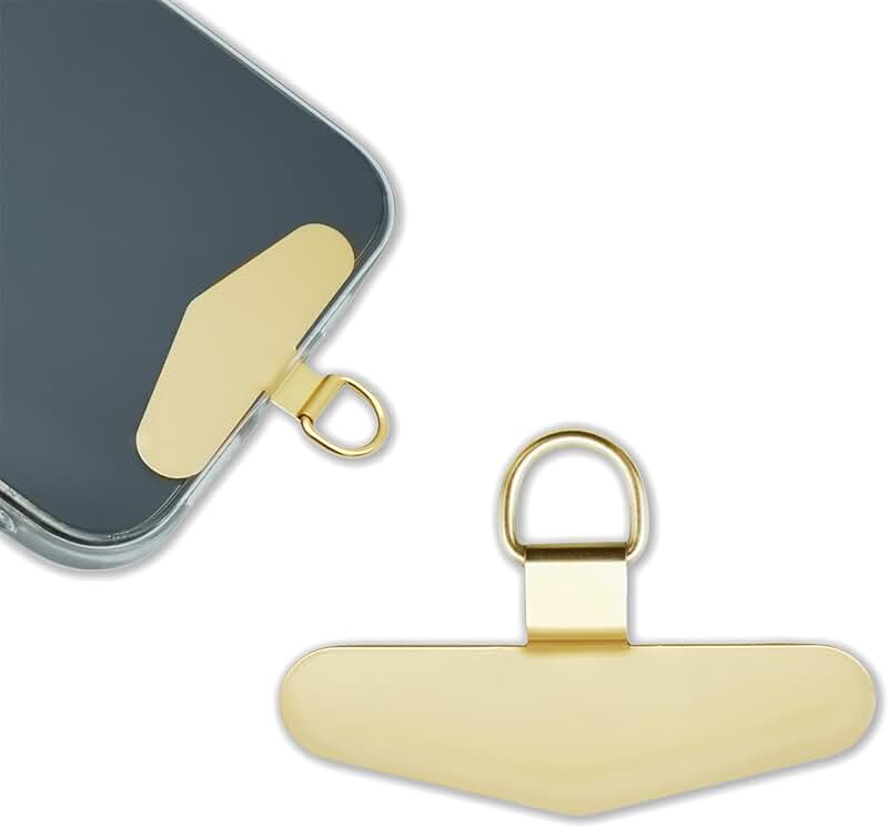 Gold Triangle Metal Phone Lanyard Patch