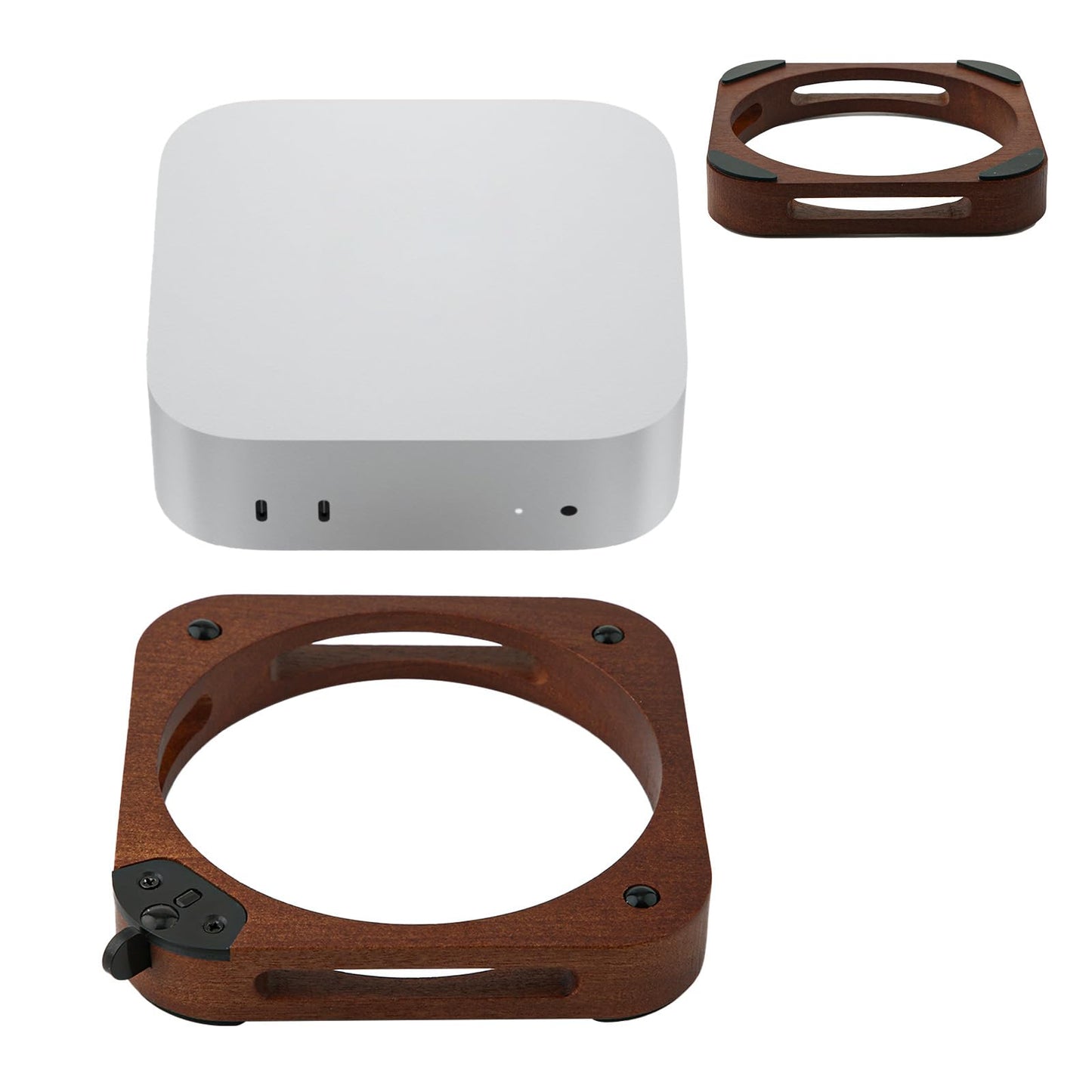 Wooden Dual Cooling Stand for Mac mini M4