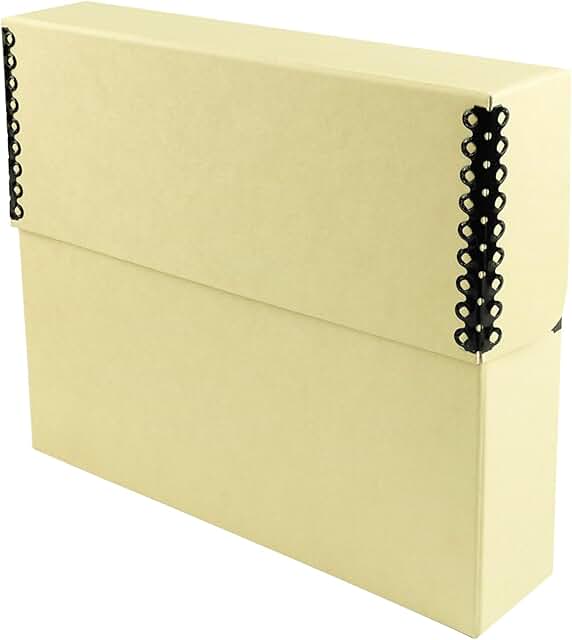 Archival Document Storage Box with Metal Edge