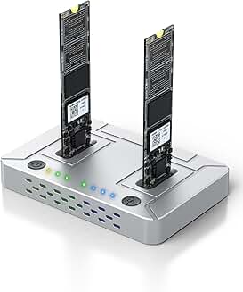 Dual-Bay M.2 SSD Cloner with USB 3.2 Dock