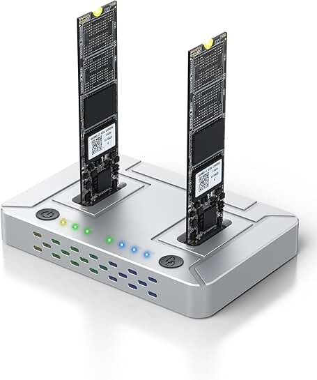 Dual-Bay M.2 SSD Cloner with USB 3.2 Dock