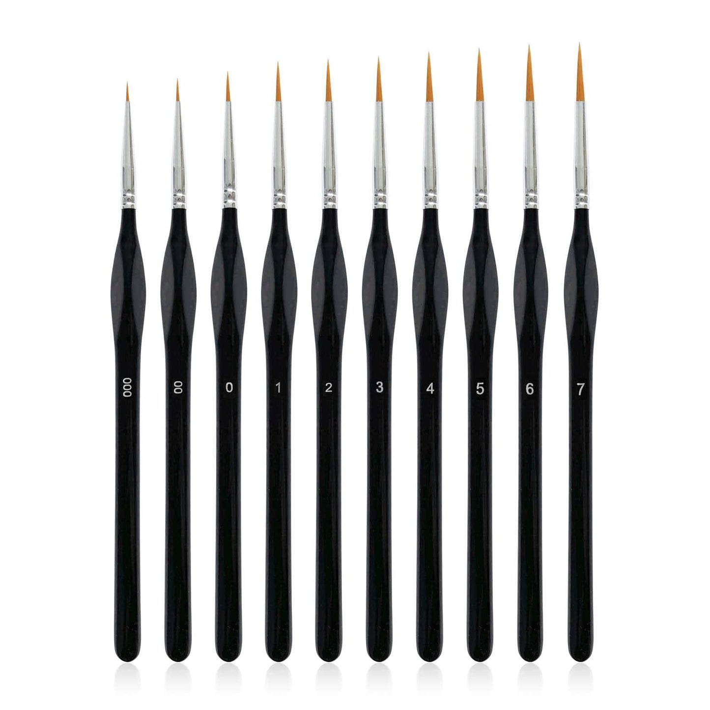 10 Pack Miniature Detail Paint Brushes Set for Watercolor Oil Face Nail