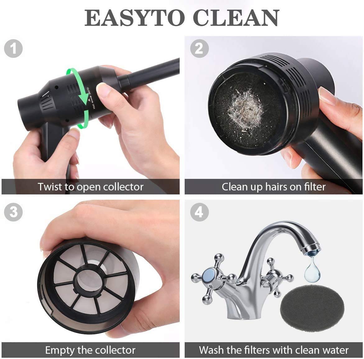 [Upgrade] Mini Vacuum Cordless Vacuum Keyboard Cleaner Rechargeable Desk Vacuum for Cleaning Dust,Hair,Crumbs,Eraser Scrap,Cigarette Ash,Laptop,Pet House