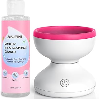 Makeup Brush Cleaner Machine with Cleanser for Tough Residue