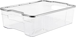 Clear Refrigerator Organizer Bins, 8x12 inches