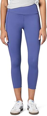 Women's Satin High Waist Capri Leggings in Blue Indigo