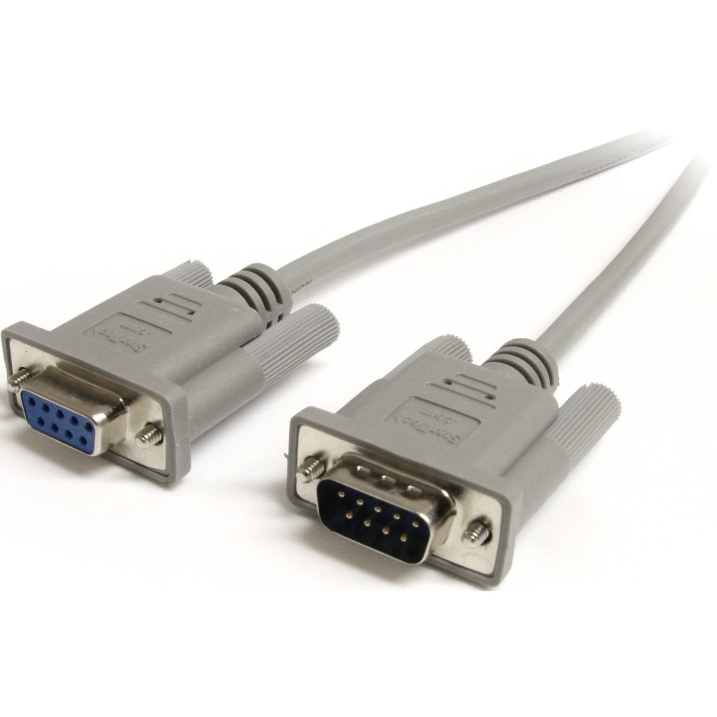 6ft Straight Through Serial Cable, DB9 M/F, Gray