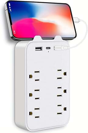6-Outlet USB Wall Charger with Surge Protection