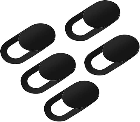 Black Webcam Cover for Privacy and Security
