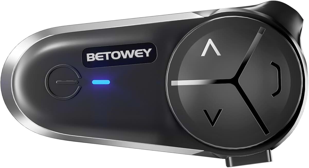 Motorcycle Bluetooth Intercom for 10 Riders with Noise Reduction