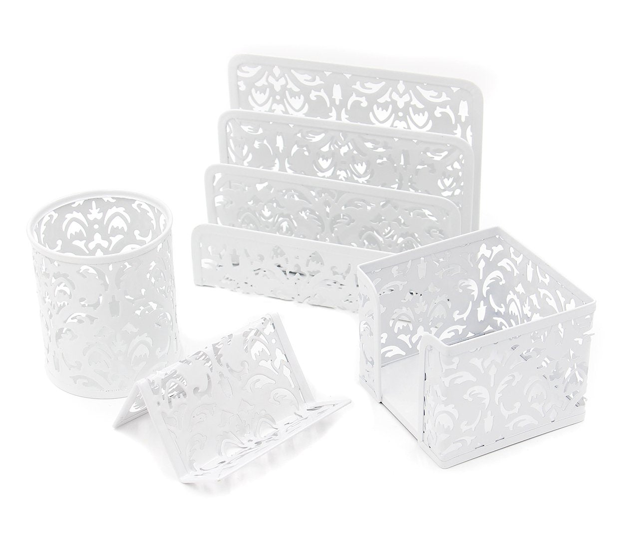 5-Piece Desk Organizer Set with Mail Sorter and Accessories