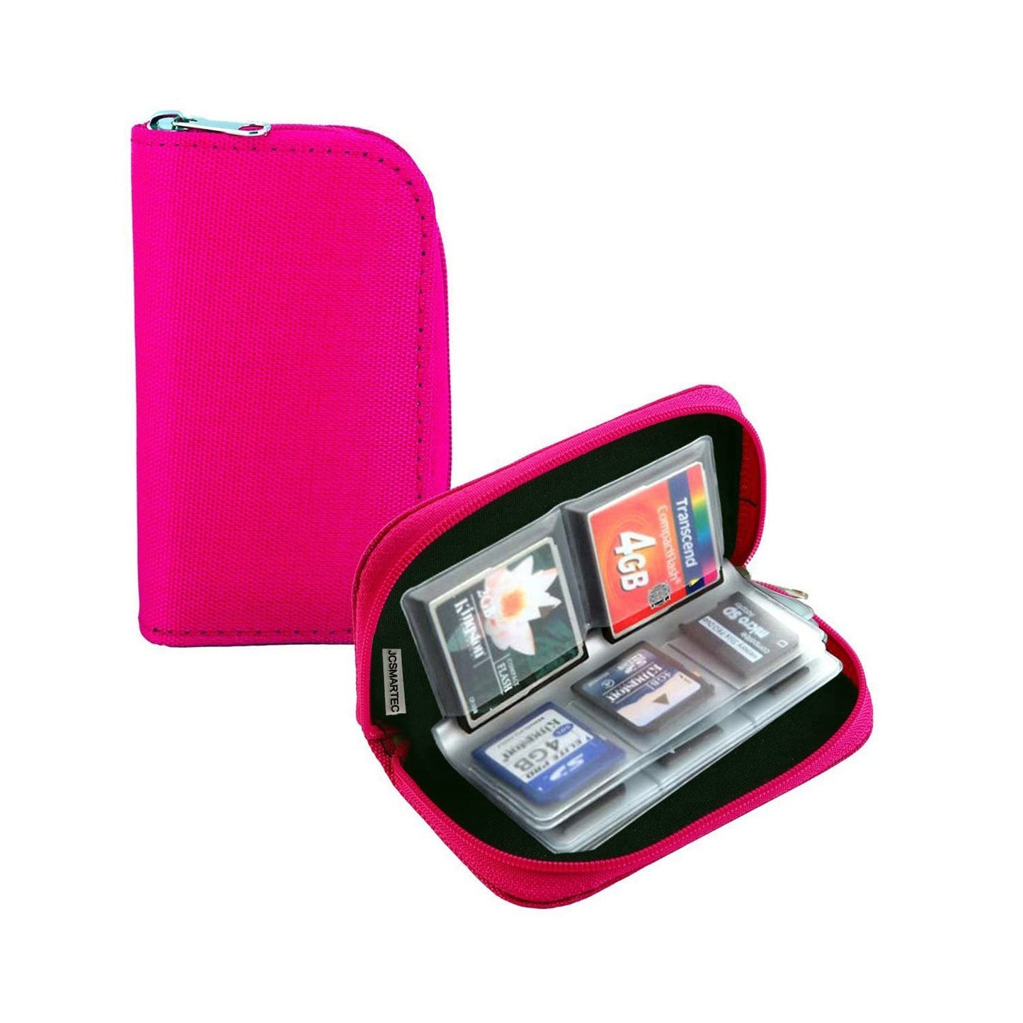 Pink Memory Card Case for Micro SD, Mini SD, and CF