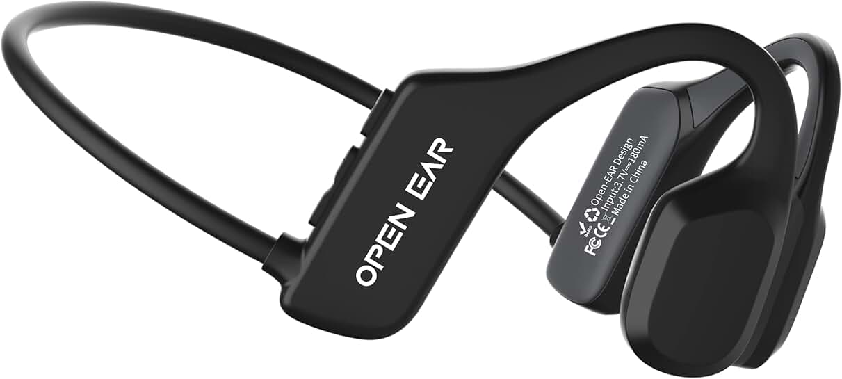 Open Ear Wireless Bone Conduction Headphones with Microphone