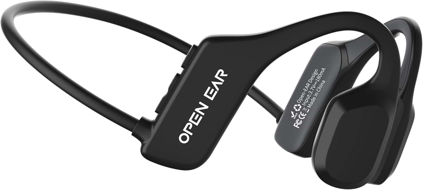 Open Ear Wireless Bone Conduction Headphones with Microphone