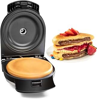 Electric stuffed pancake maker for giant waffles and pancakes