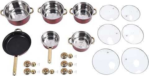 Stainless Steel Cookware Set with Anti-Scald Design