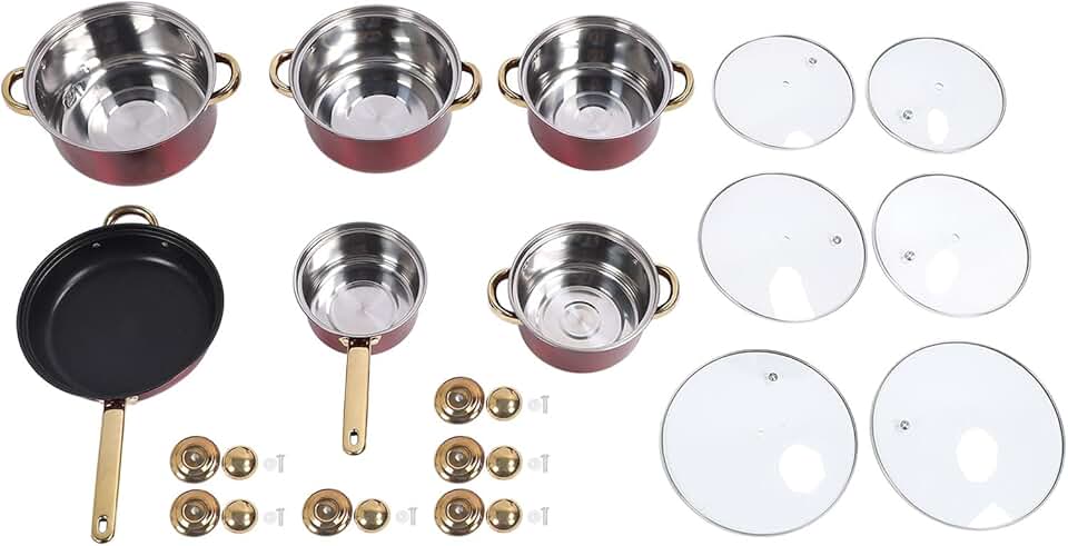 Stainless Steel Cookware Set with Anti-Scald Design