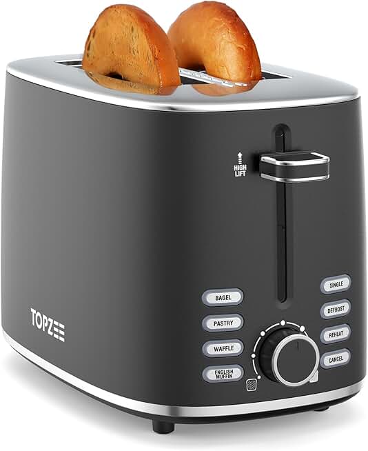 2-Slice Toaster with Wide Slots and 7 Shade Settings