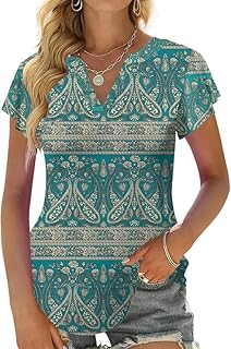 Women's Casual V-Neck Ruffle Short Sleeve Summer Top