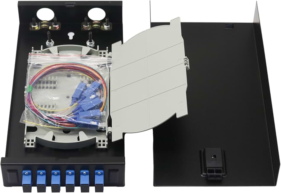 6-Core Singlemode Fiber Optic Coupler Kit with Wall Mount Enclosure