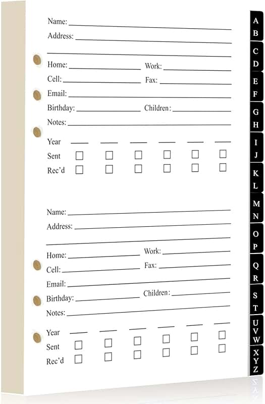 Refillable Address Book with 236 Large Print Pages