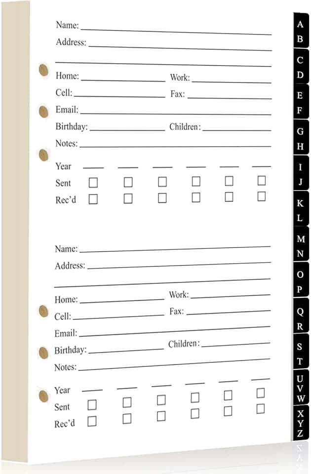Refillable Address Book with 236 Large Print Pages