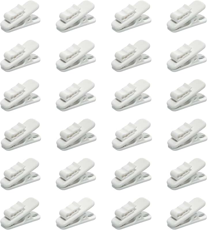 24 Pcs Mic and Ear Clip Holders for Cords