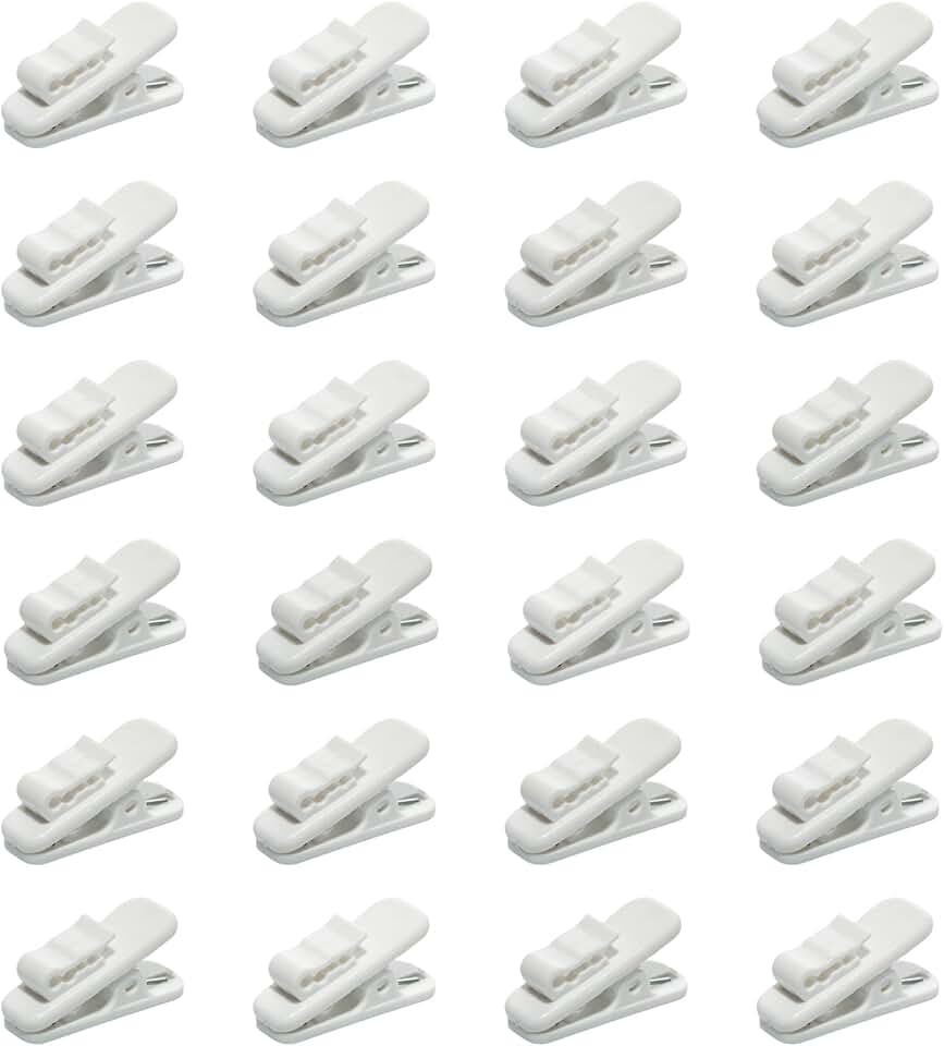 24 Pcs Mic and Ear Clip Holders for Cords