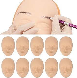 10-Piece 3D Practice Face Skin Set for Beginners and Artists