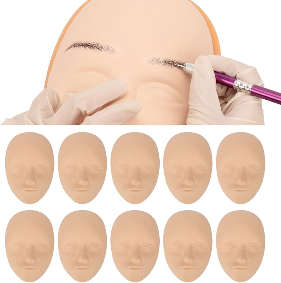 10-Piece 3D Practice Face Skin Set for Beginners and Artists