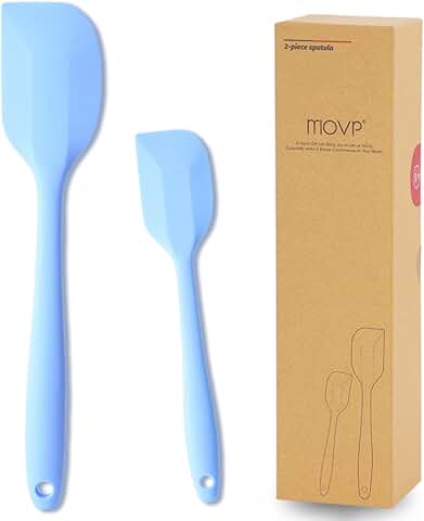 Heat-resistant silicone spatula set for cooking and baking