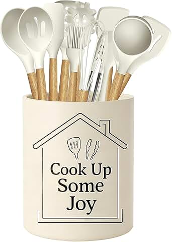 Silicone Cooking Utensils Set with Holder for New Home