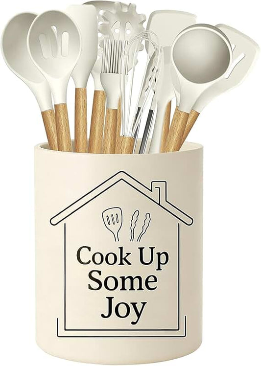 12-Piece Silicone Kitchen Utensil Set with Holder