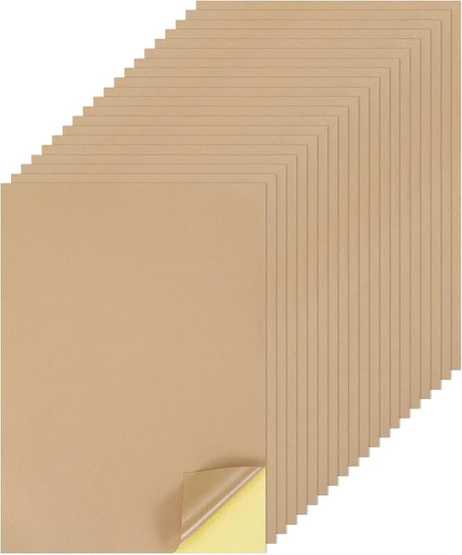50 Sheets Printable Sticker Paper, 8"x12" A4, 250gsm