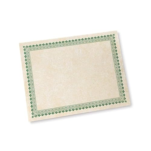 White Border Paper Certificates, 100 Sheets
