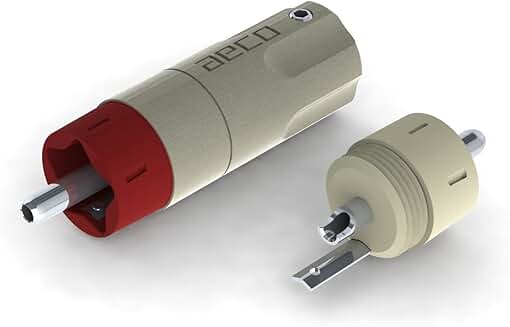 Set of four silver-plated RCA plugs