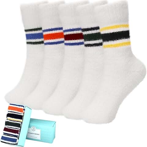 Five Pairs of Cozy Fuzzy Soft Women's Socks
