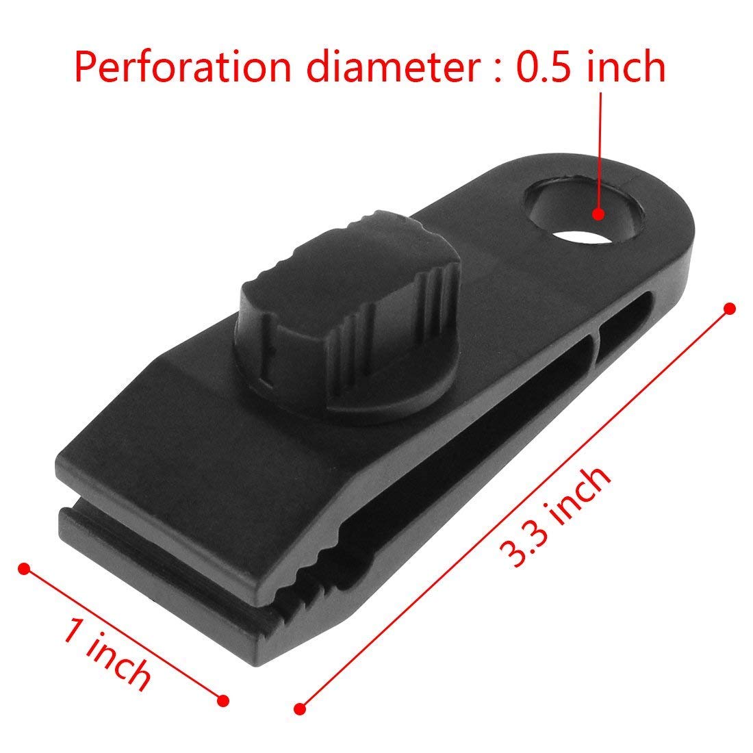 10 Pcs Heavy Duty Multi-Purpose Thumb Screw Tarp Clips Clamps Withstand 60mph Strong Wind Fit for Holding up Tarp, Canopy, Car Cover, Pool Cover, Boat Cover, Hammock Cover